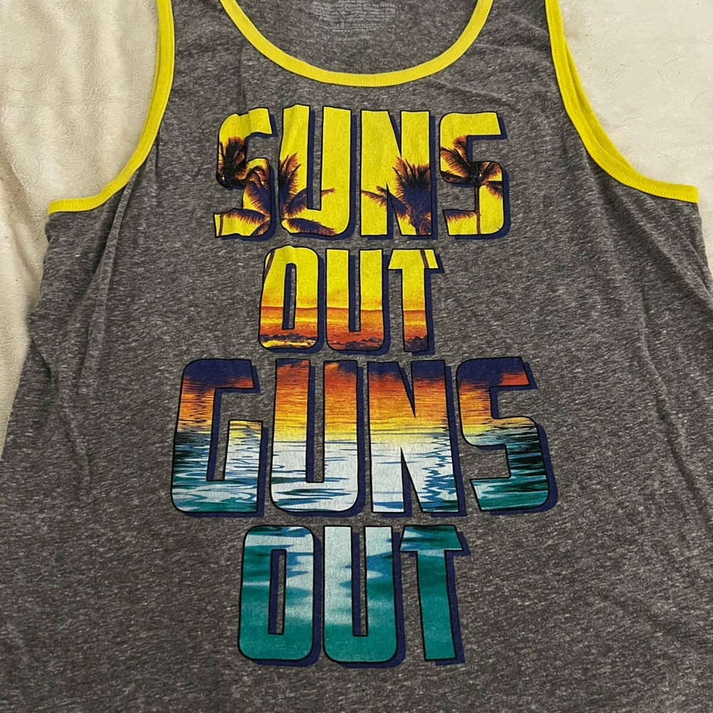 Graphic Tank Top - Suns Out Guns Out